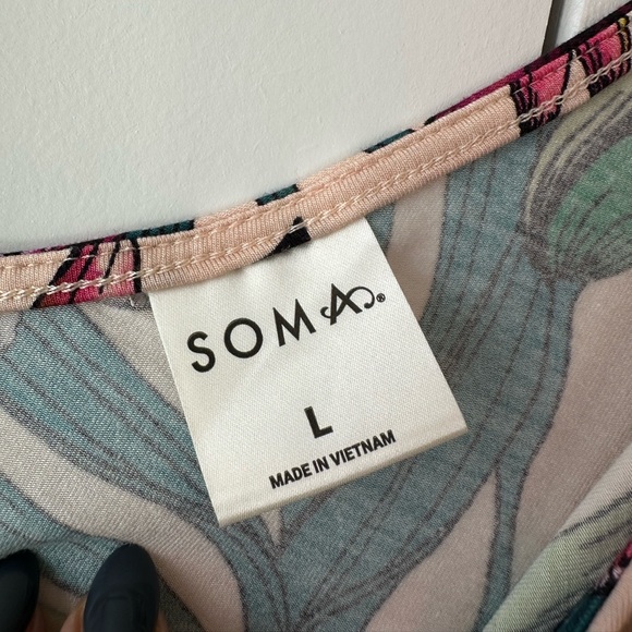 Soma Cool Nights Easy Tank Jungle Tropical Peach NWT (Size L) - Picture 4 of 6